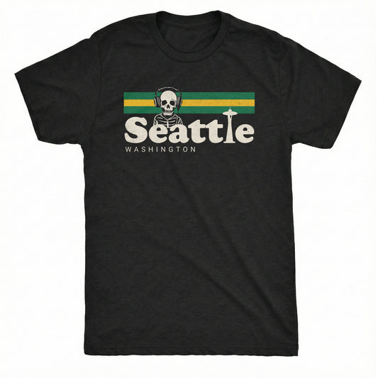 Seattle Stripes Tee | Classic Tee Black