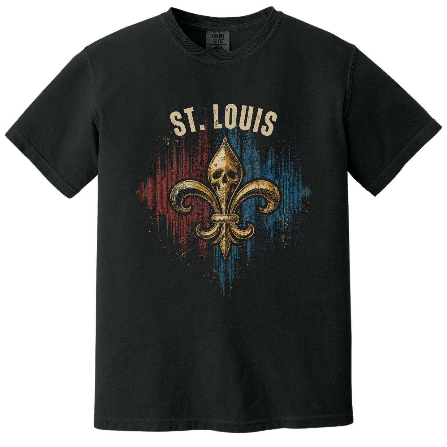 St. Louis Flag Tee | Comfort Colors® 1717 Black