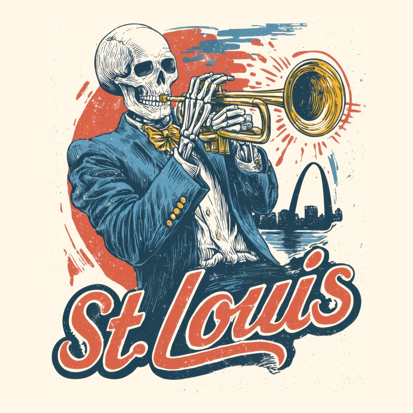 St. Louis Trumpeter T-Shirt Design