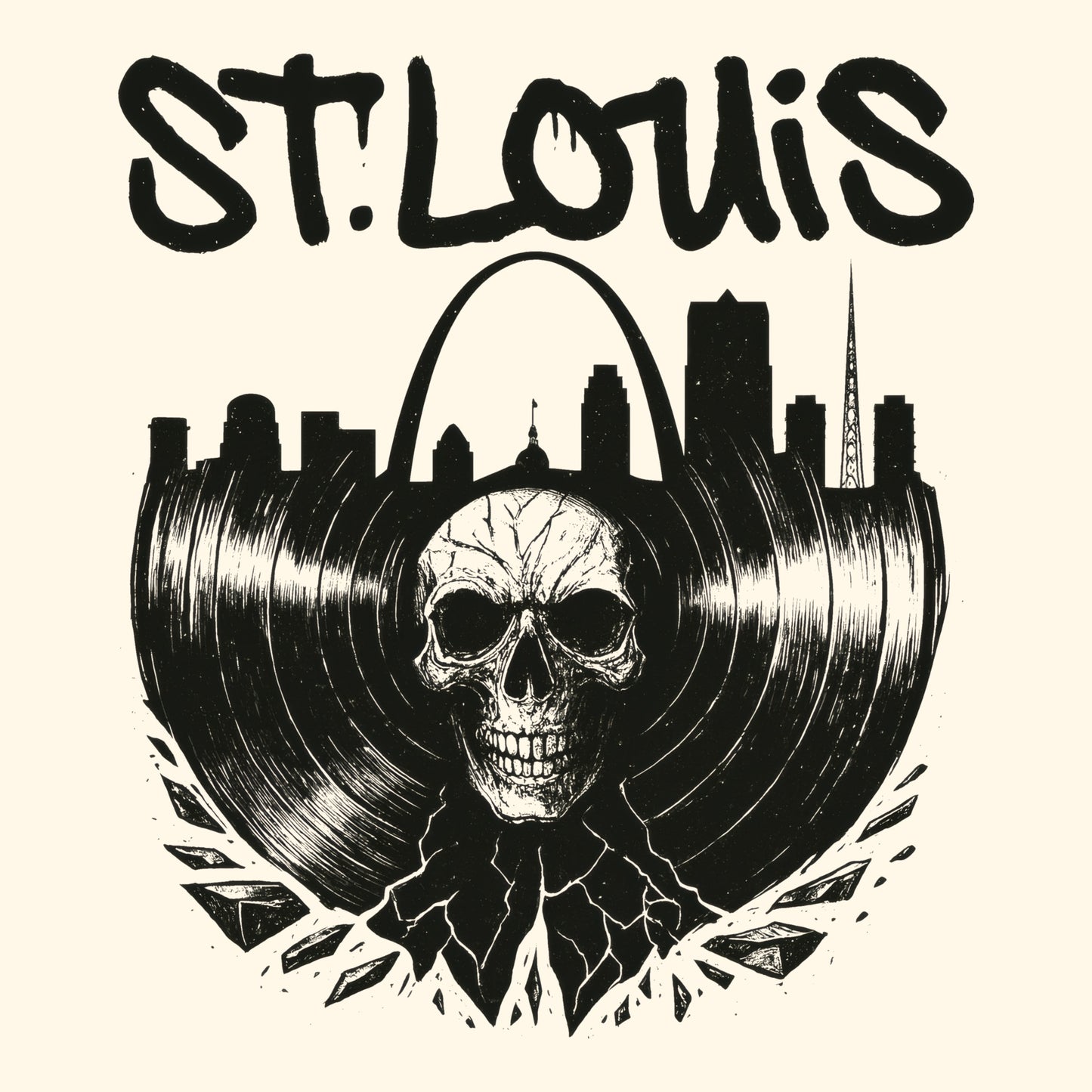 St. Louis Vinyl T-Shirt Design
