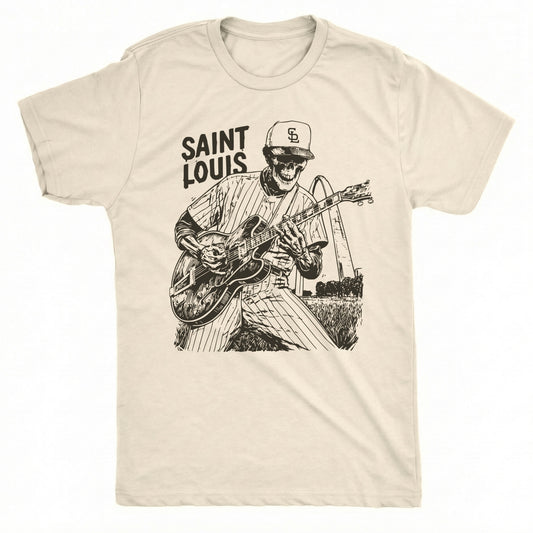 Stl Baseball Tee Natural Mockup