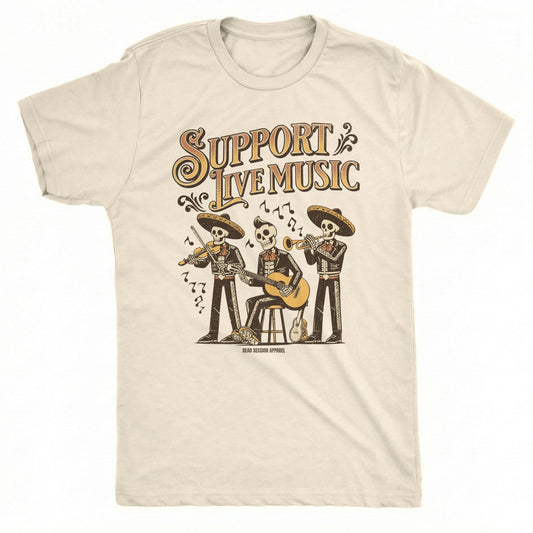 Support Live Music Tee | Comfort Colors® 1717 Natural