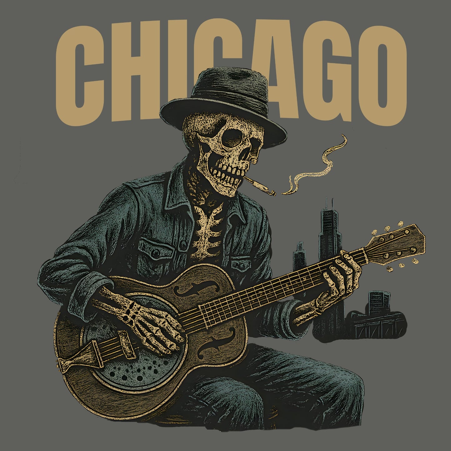 Chicago Tour T-Shirt Design Closeup