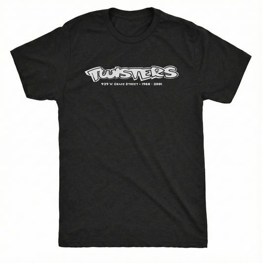 Twisters Tee Black Mockup