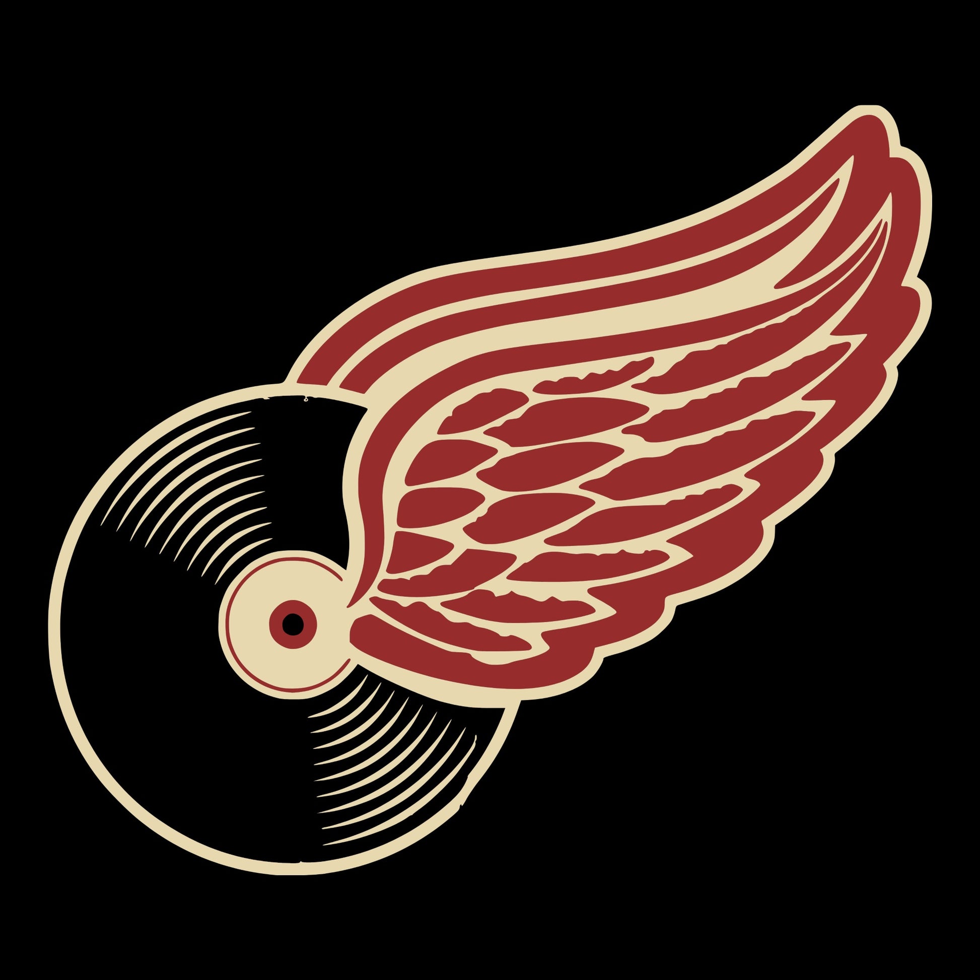 Vinyl Wings Tee Design Black