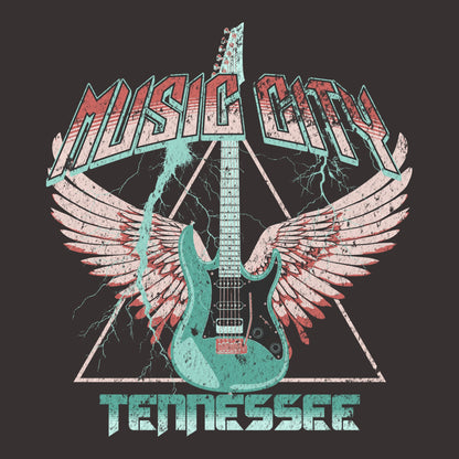Flying Guitar Tee Design Graphite