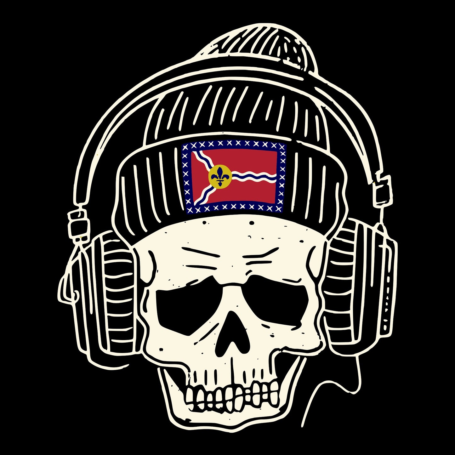 STL Beanie Tee Design Black