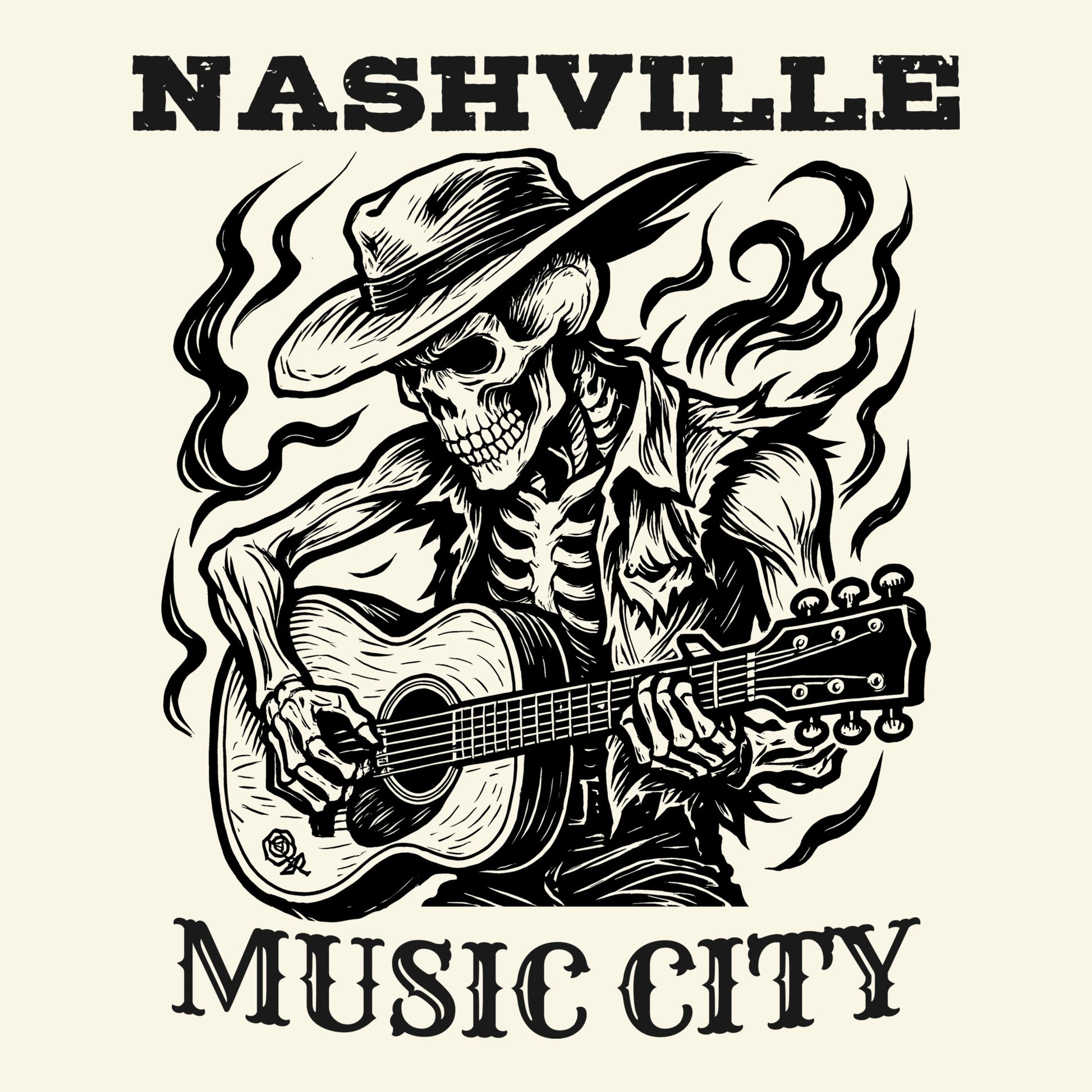 Nashville Music City T-Shirt Design Natural