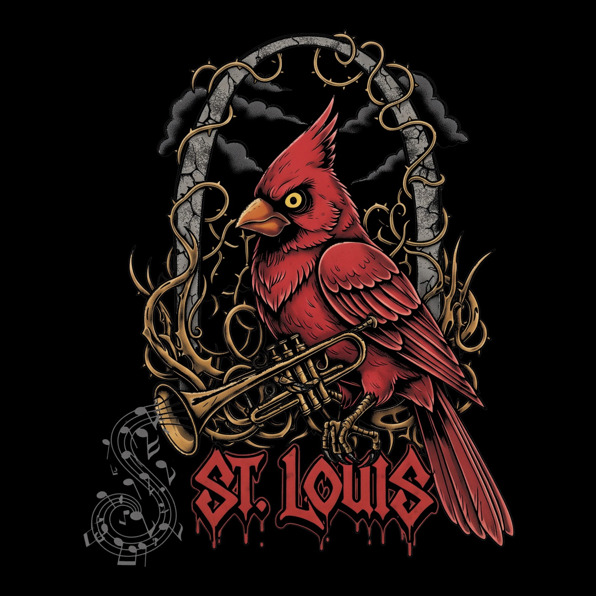 Cardinal Tee Design Black