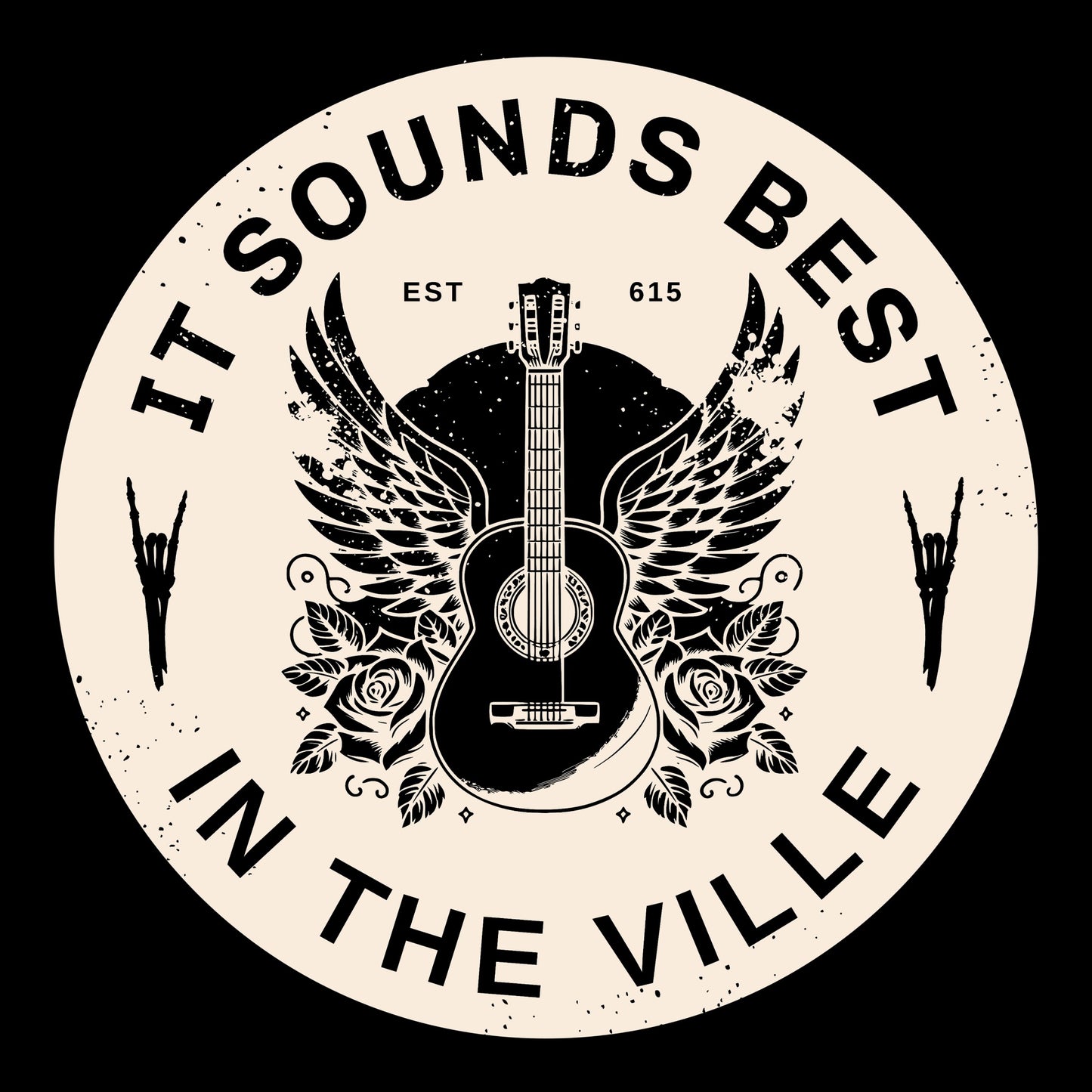 Best in the Ville Tee Design Black