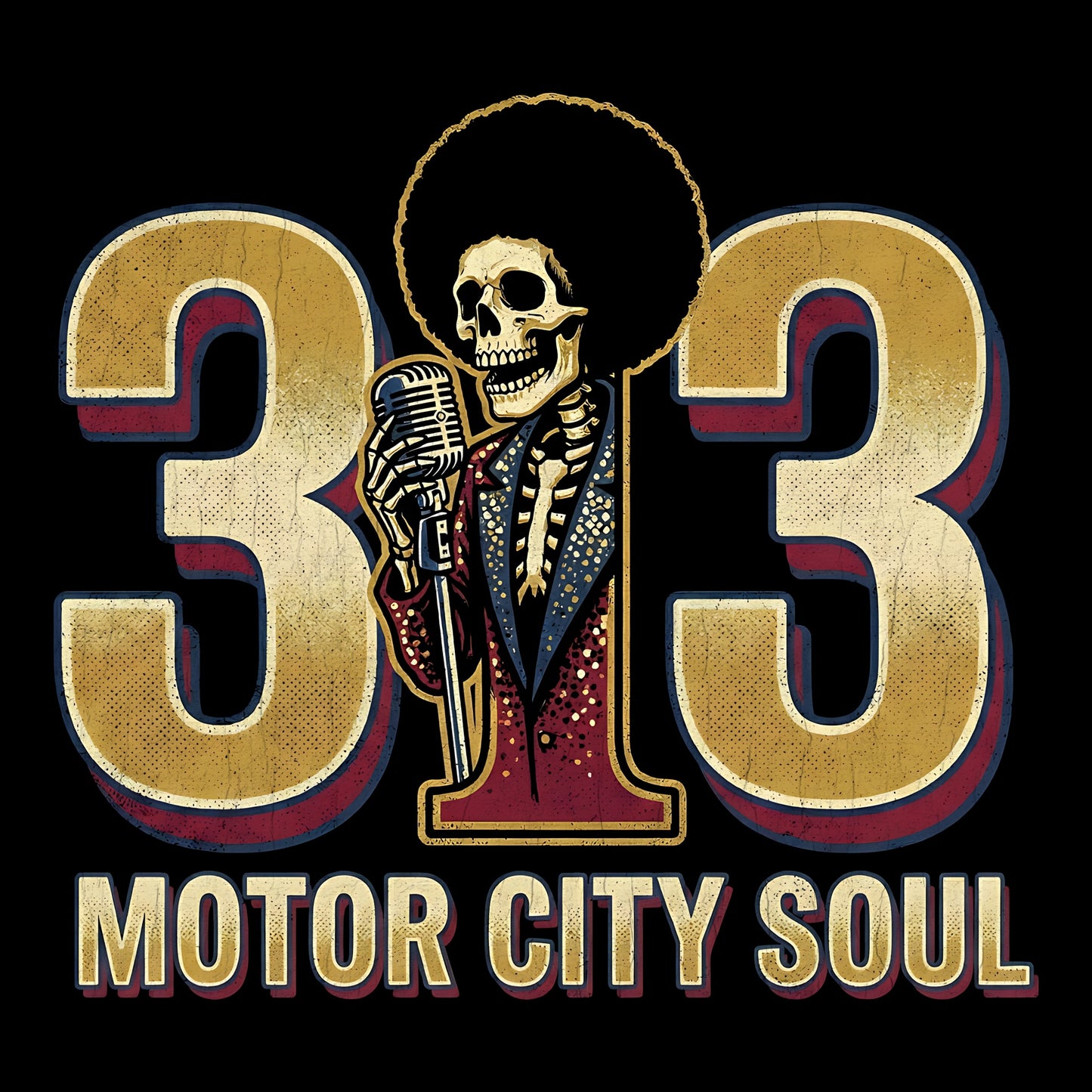 313 Soul Tee Design Black