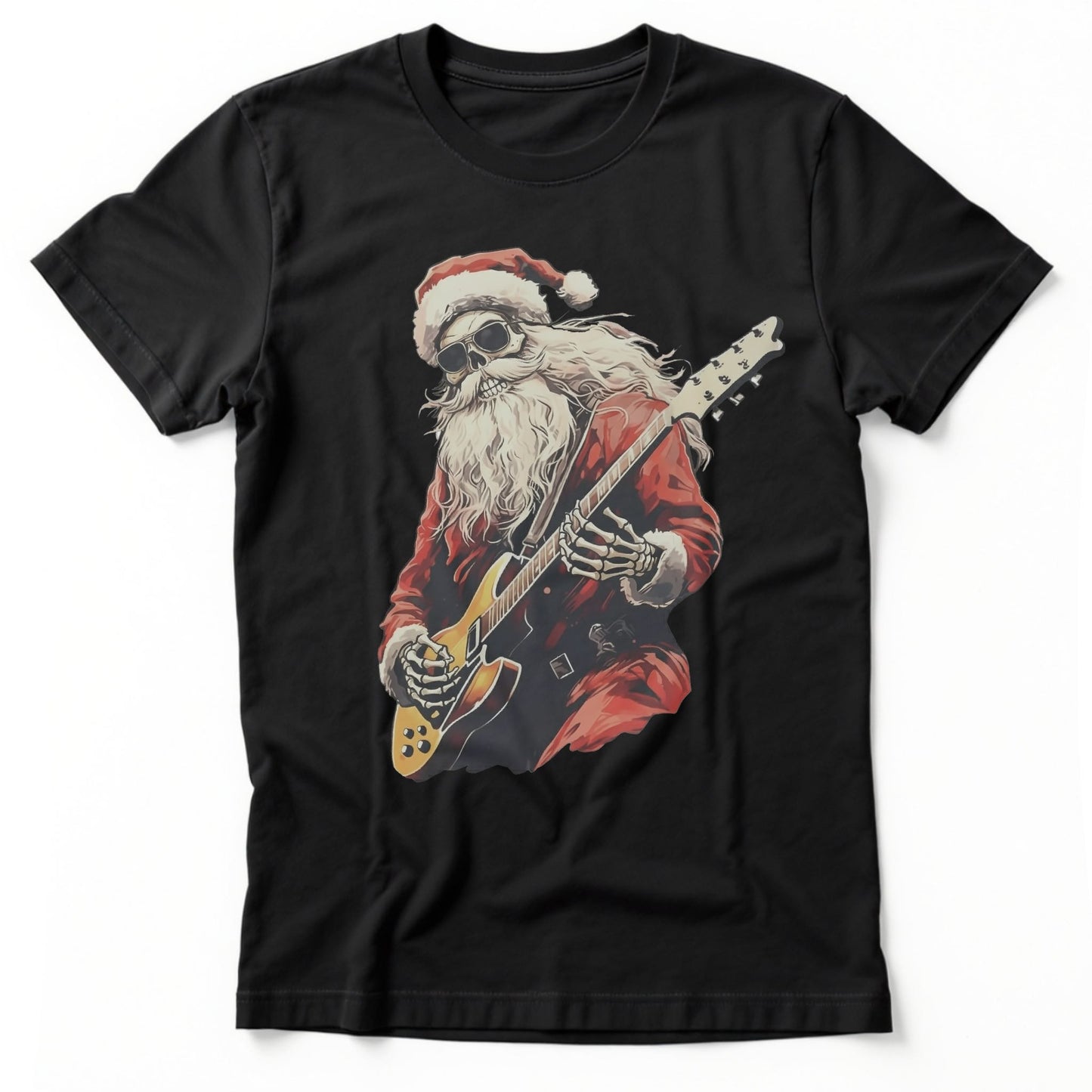 Santa Rocks Tee Design Black