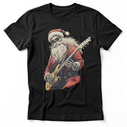 Santa Rocks Tee Design Black