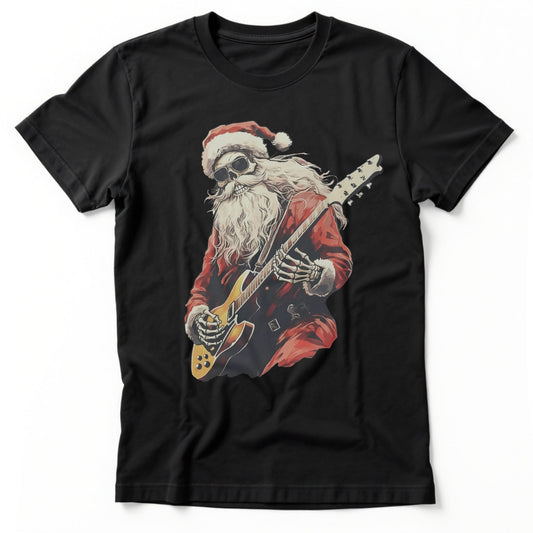 Santa Rocks Tee Design Black