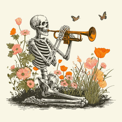 In The Garden Tee Design Natural