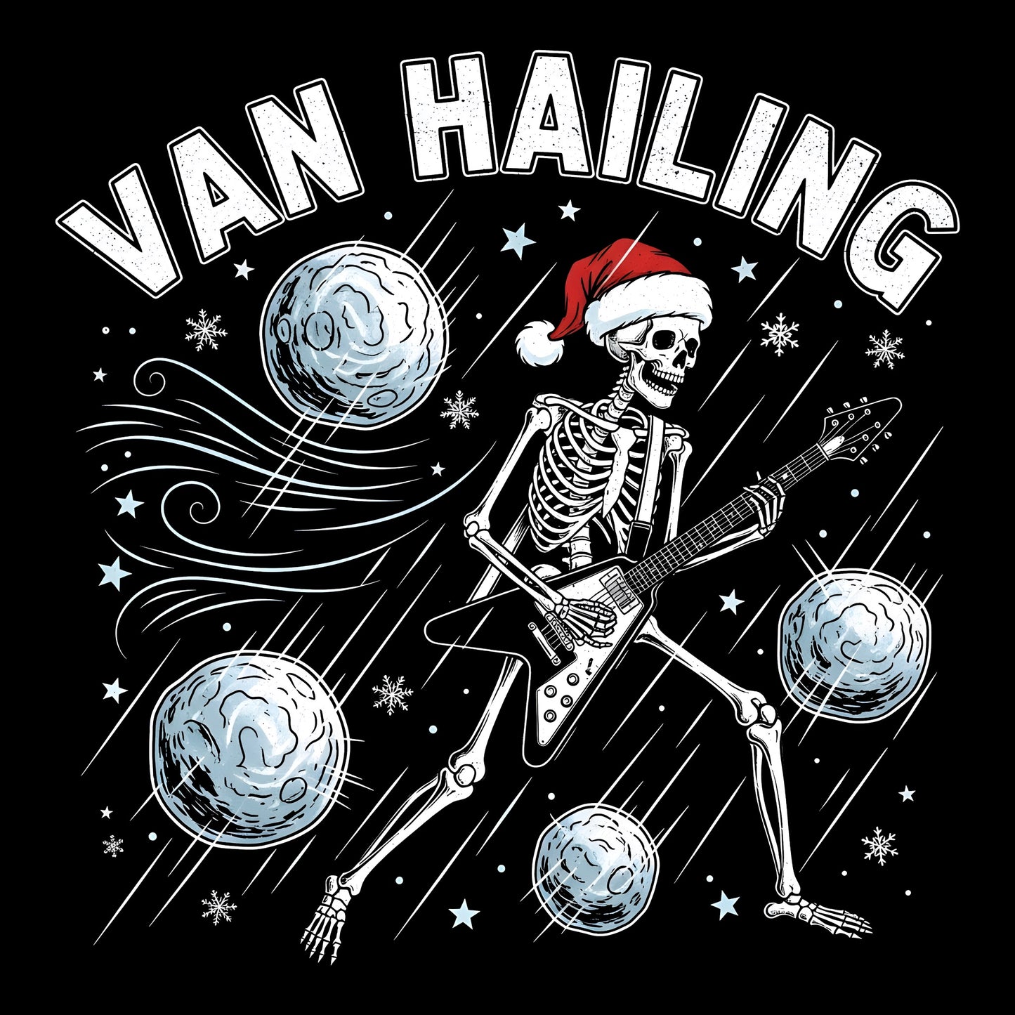 Van Hailing Tee Design Black