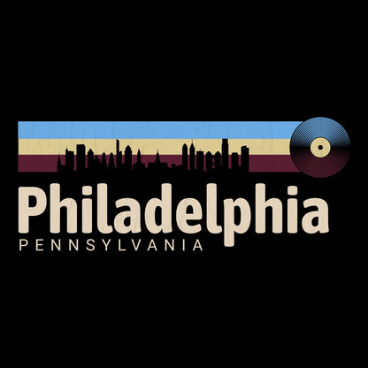 Retro Philly Tee Design Black