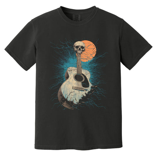 Cracking Guitar T-Shirt | Comfort Colors® 1717 Black