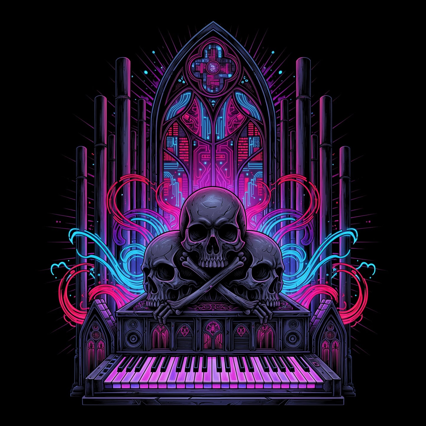 Requiem of Sound Tee Design Black