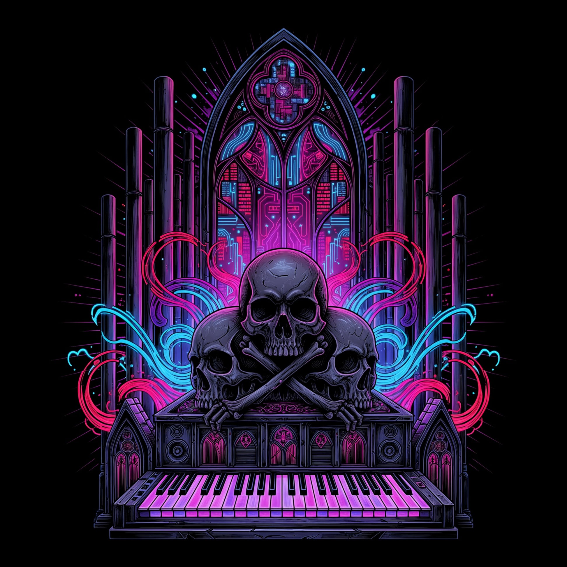 Requiem of Sound Tee Design Black