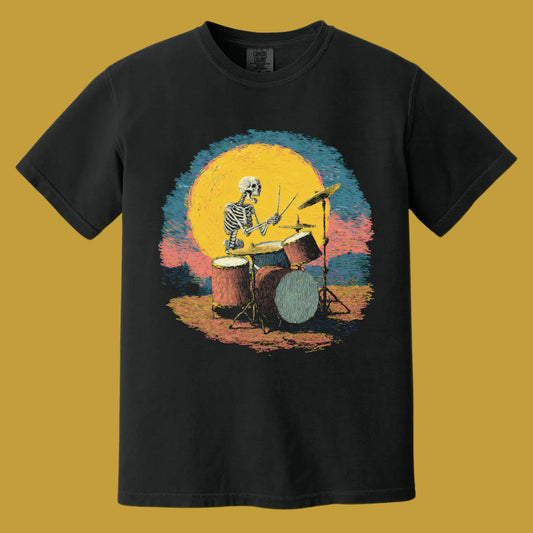 Van Gogh Drummer T-Shirt | Comfort Colors® 1717 Black