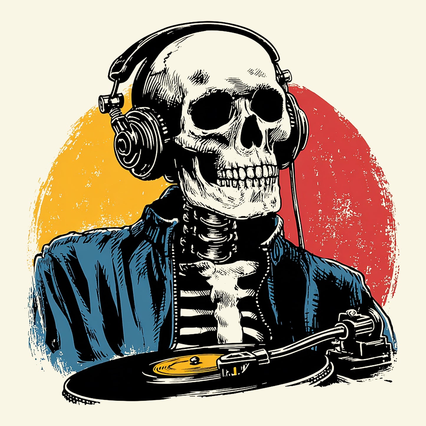 DJ Vibes Tee Design Natural