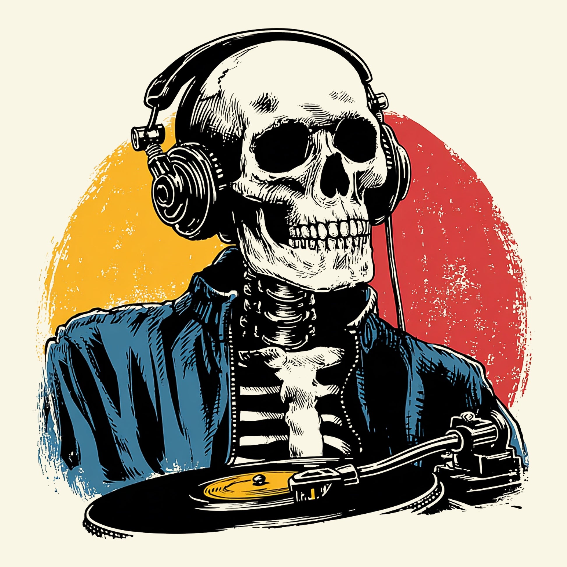 DJ Vibes Tee Design Natural