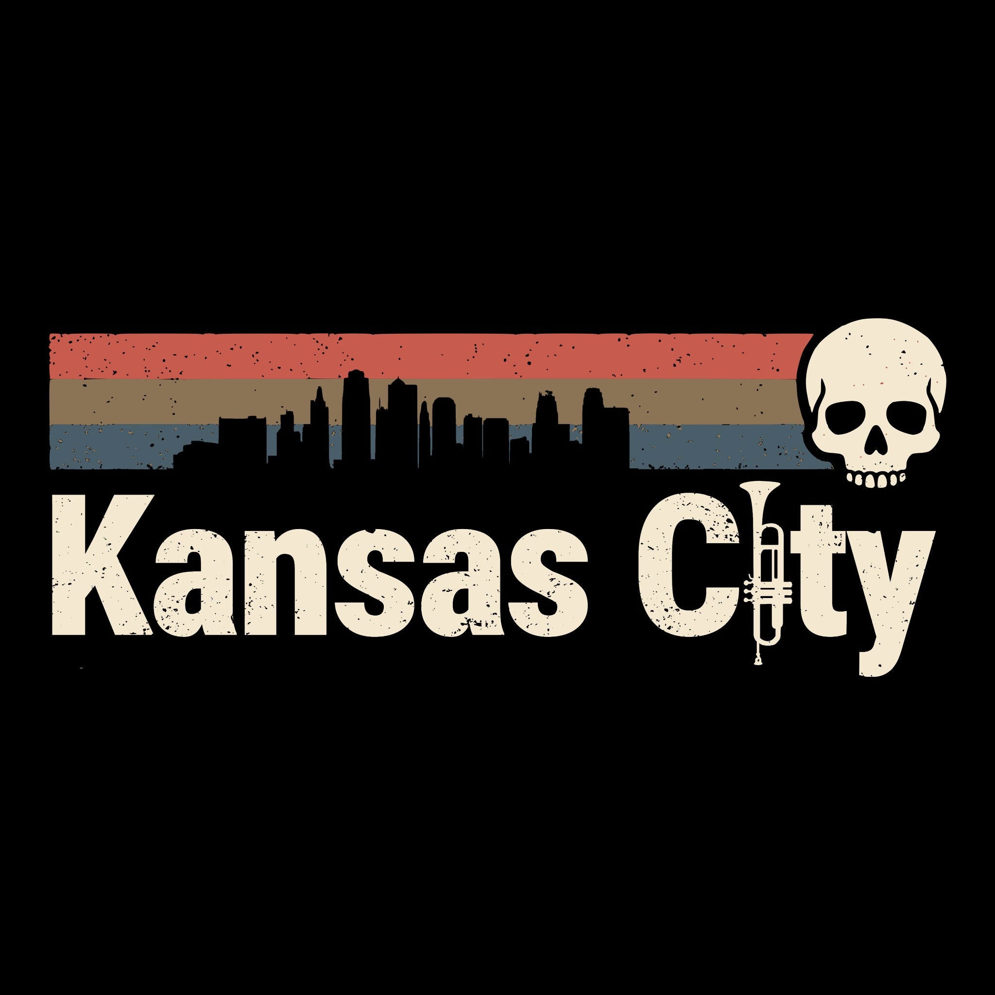 Retro KC Tee Design Black