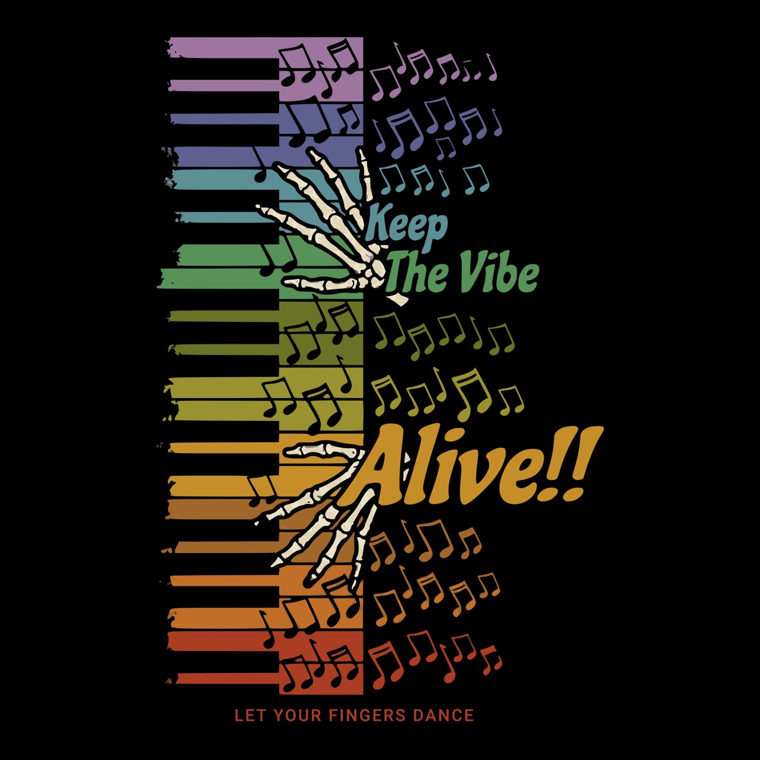 Vibe Alive Tee Design Black