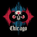 Chicago Flag T-Shirt Design Black