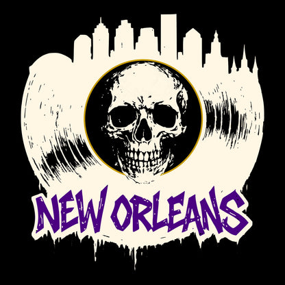 New Orleans Vinyl Tee Design Black