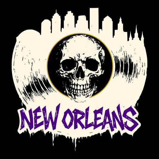 New Orleans Vinyl Tee Design Black