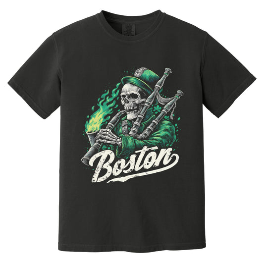 Boston Pipes T-Shirt | Comfort Colors® 1717 Black