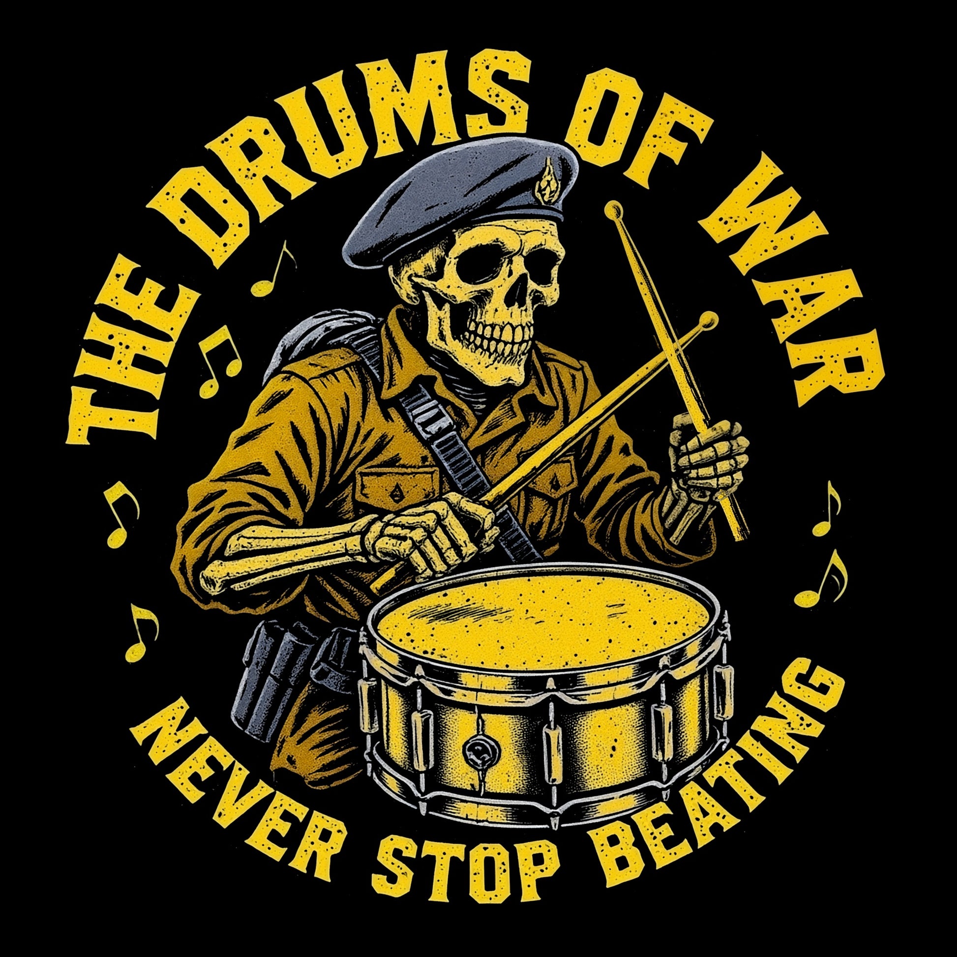 Drums of War Tee Design Black