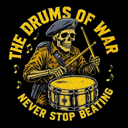 Drums of War Tee Design Black