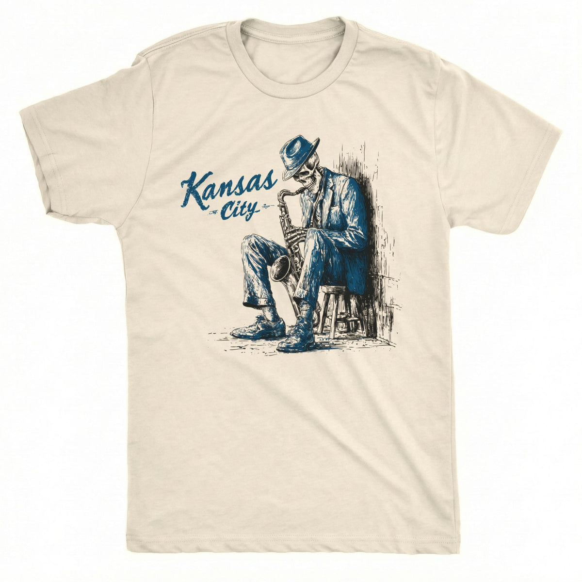 KC Blues T-Shirt | Comfort Colors® 1717 Natural