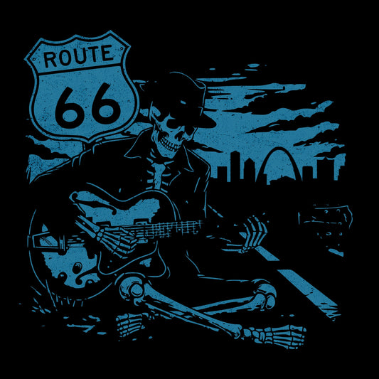 66 Bluesman Tee Design Black
