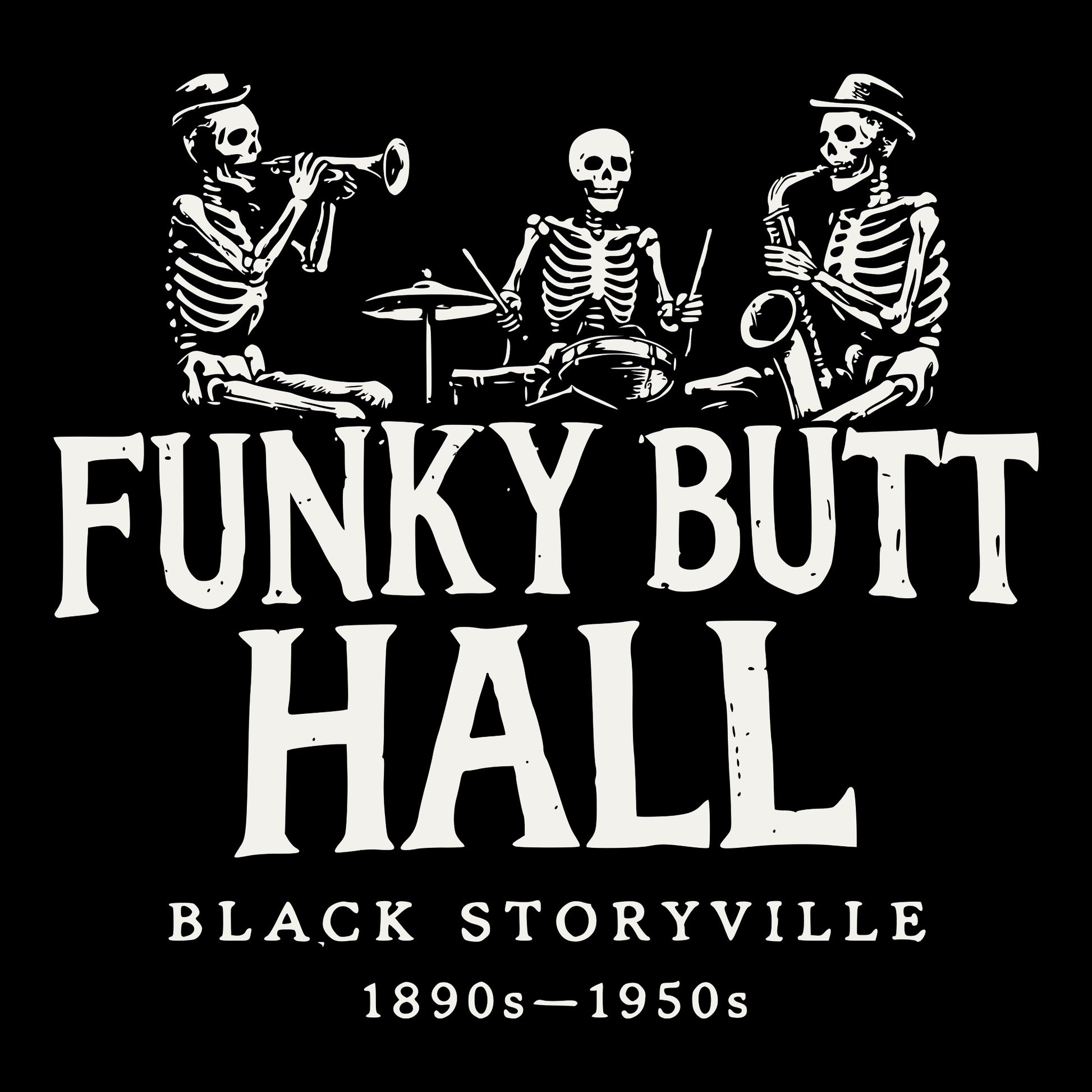 Funky Butt Tee Design Black