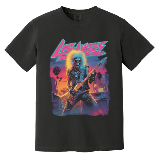 L.A. Glam Rock Skeleton T-Shirt | Comfort Colors® 1717 Black