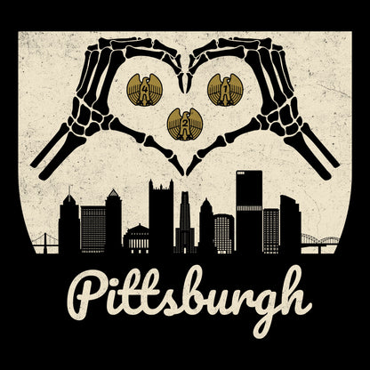 Pittsburgh Heart Tee Design Black