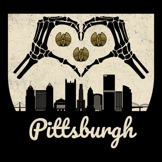 Pittsburgh Heart Tee Design Black