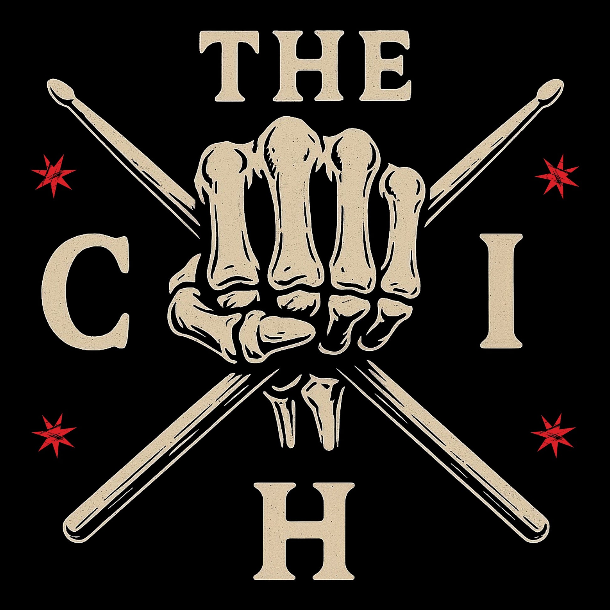 Chi Sticks Tee Design Black