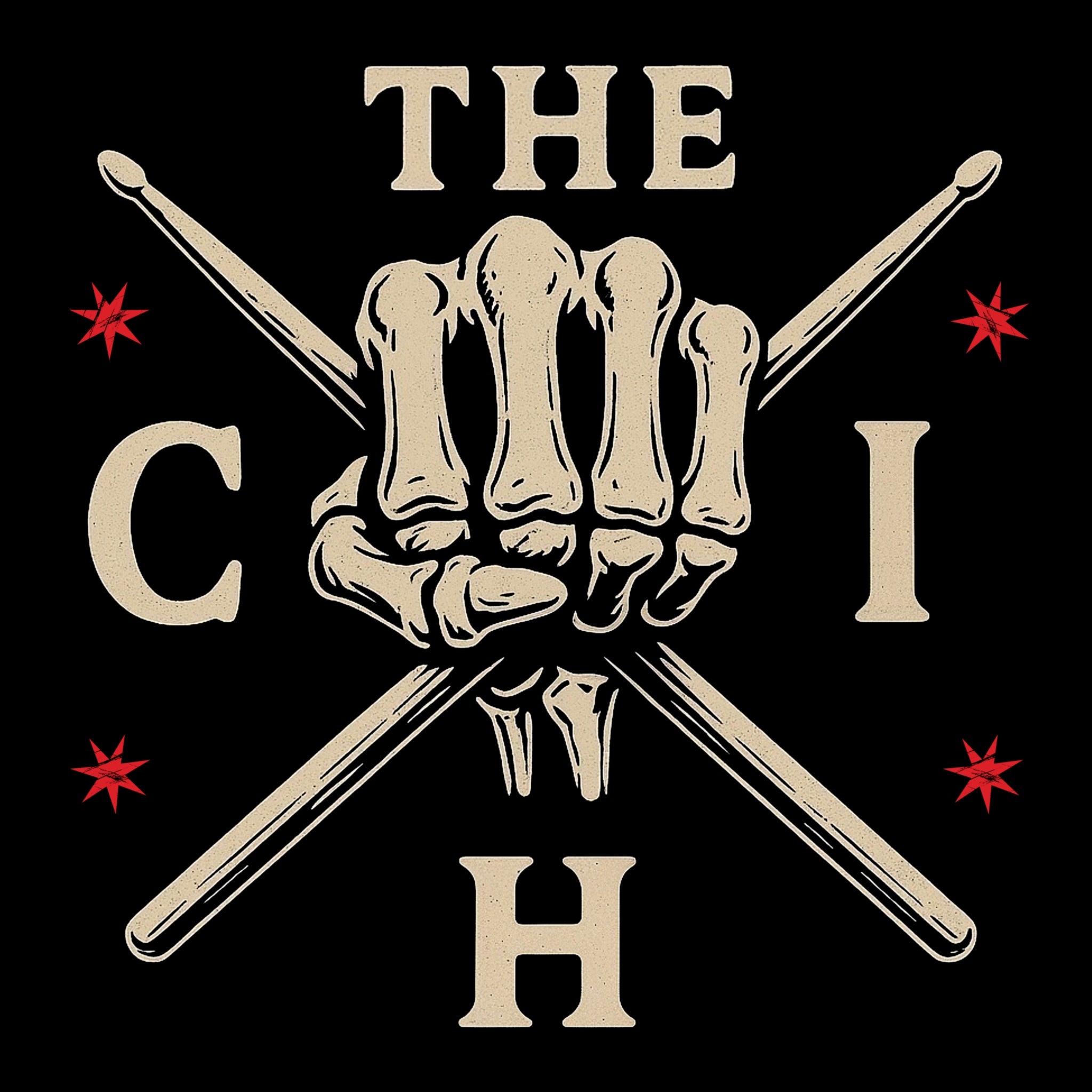 Chi Sticks Tee Design Black