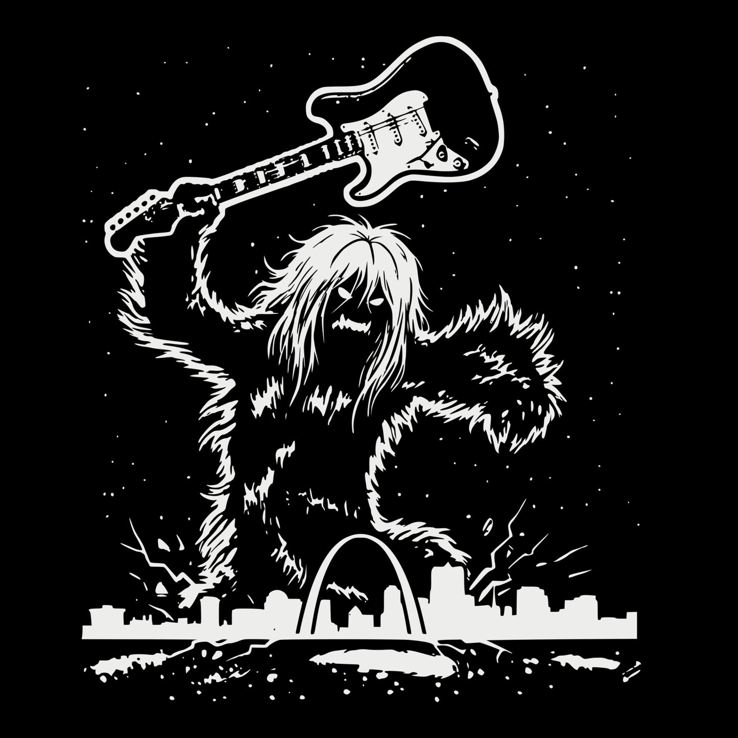 Momo Smash Tee Design Black