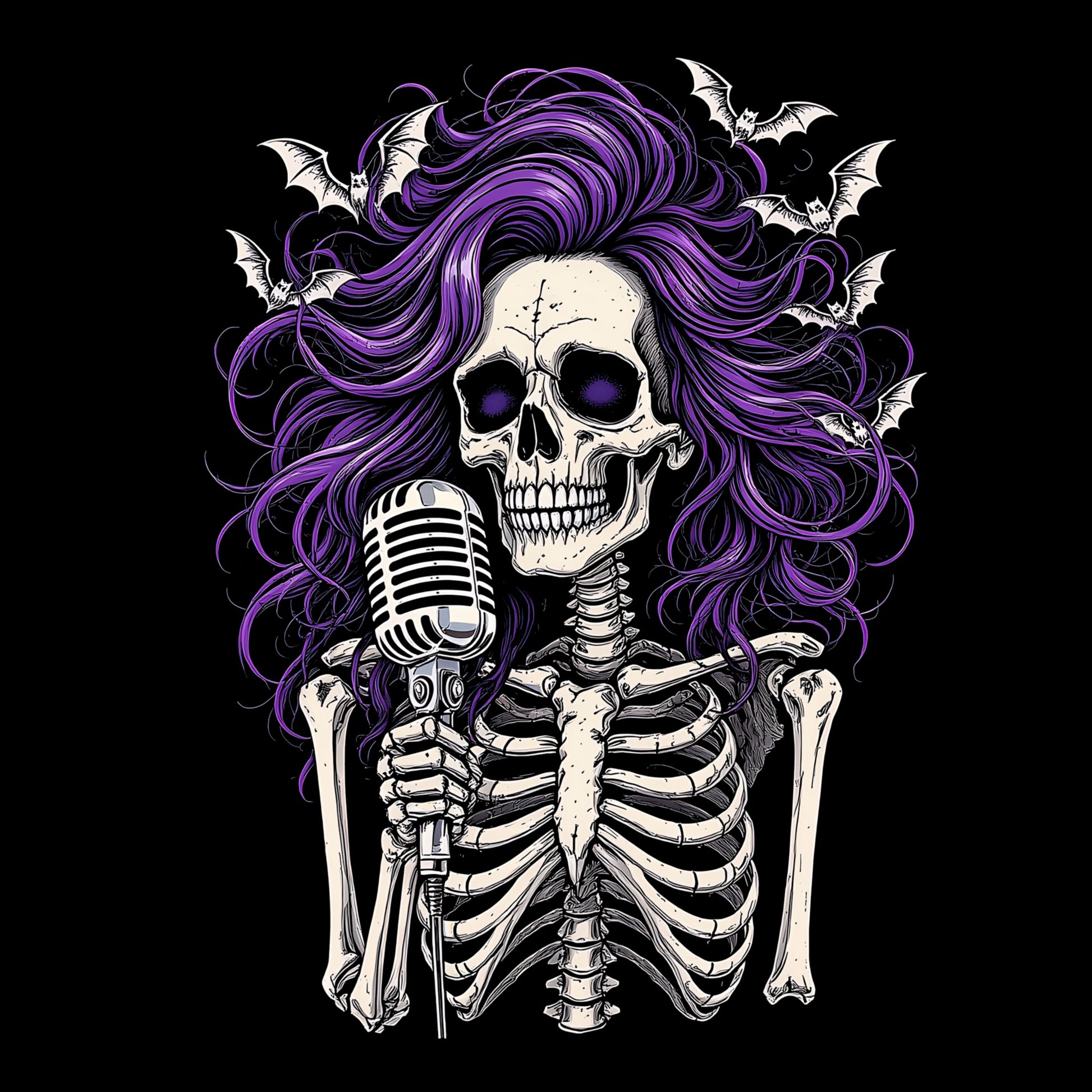 Bat Vox Tee Design Black