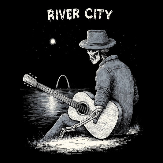 River City Nights Tee Design Black