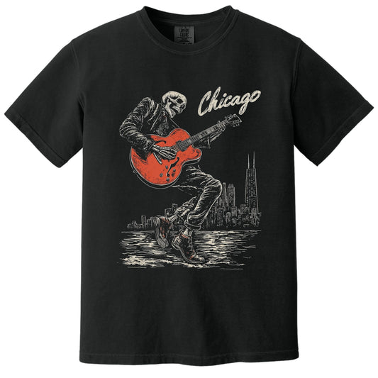 Chicago Cherry T-Shirt | Comfort Colors® 1717 Black