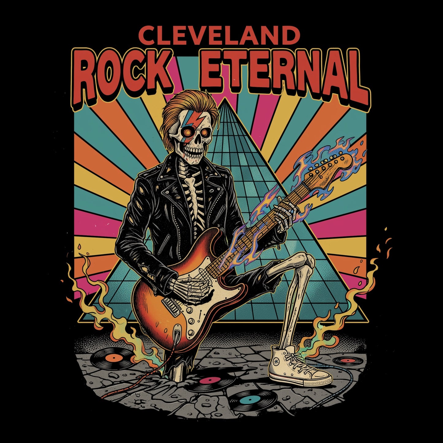 Rock Eternal Tee Design Black