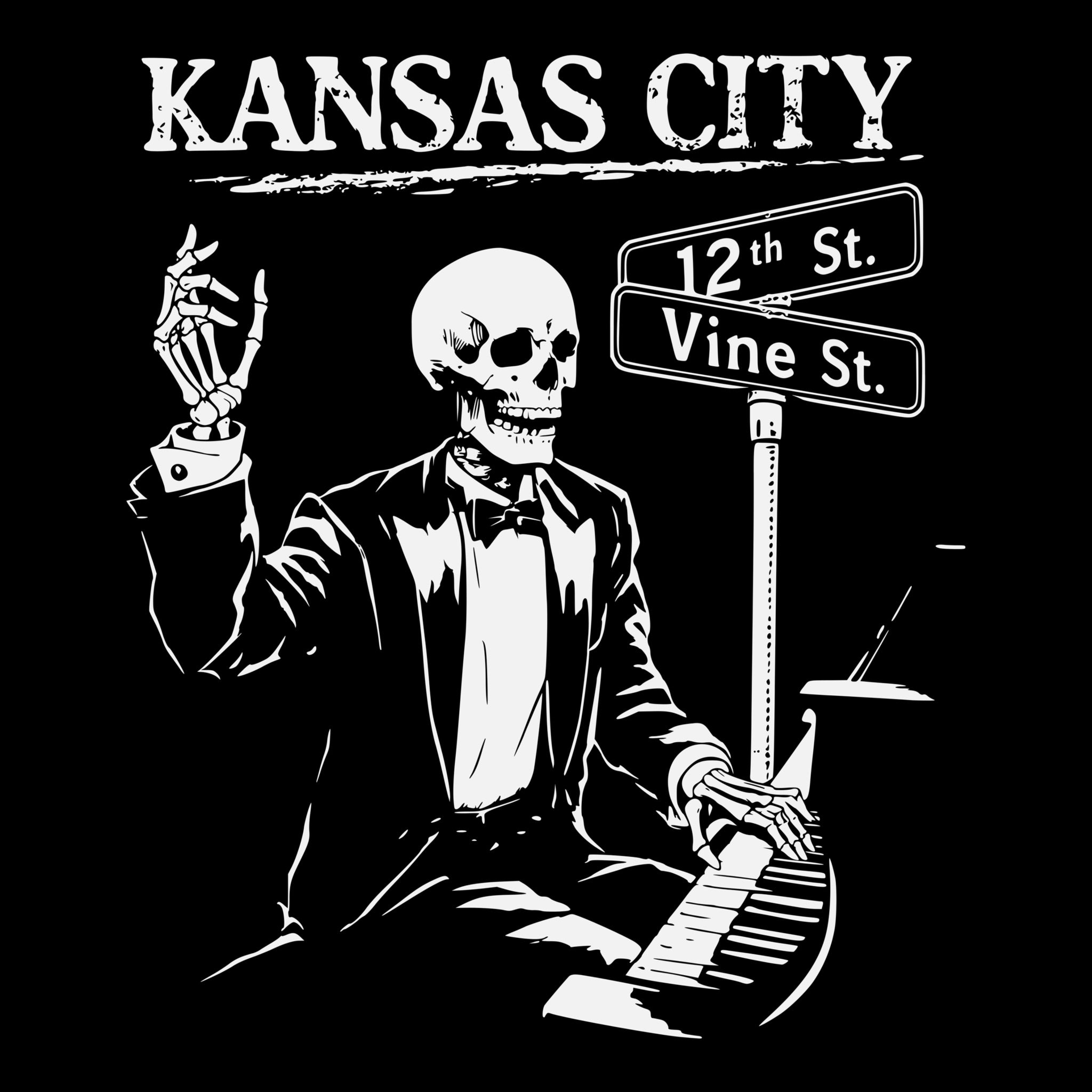 12th & Vine Tee Black Design
