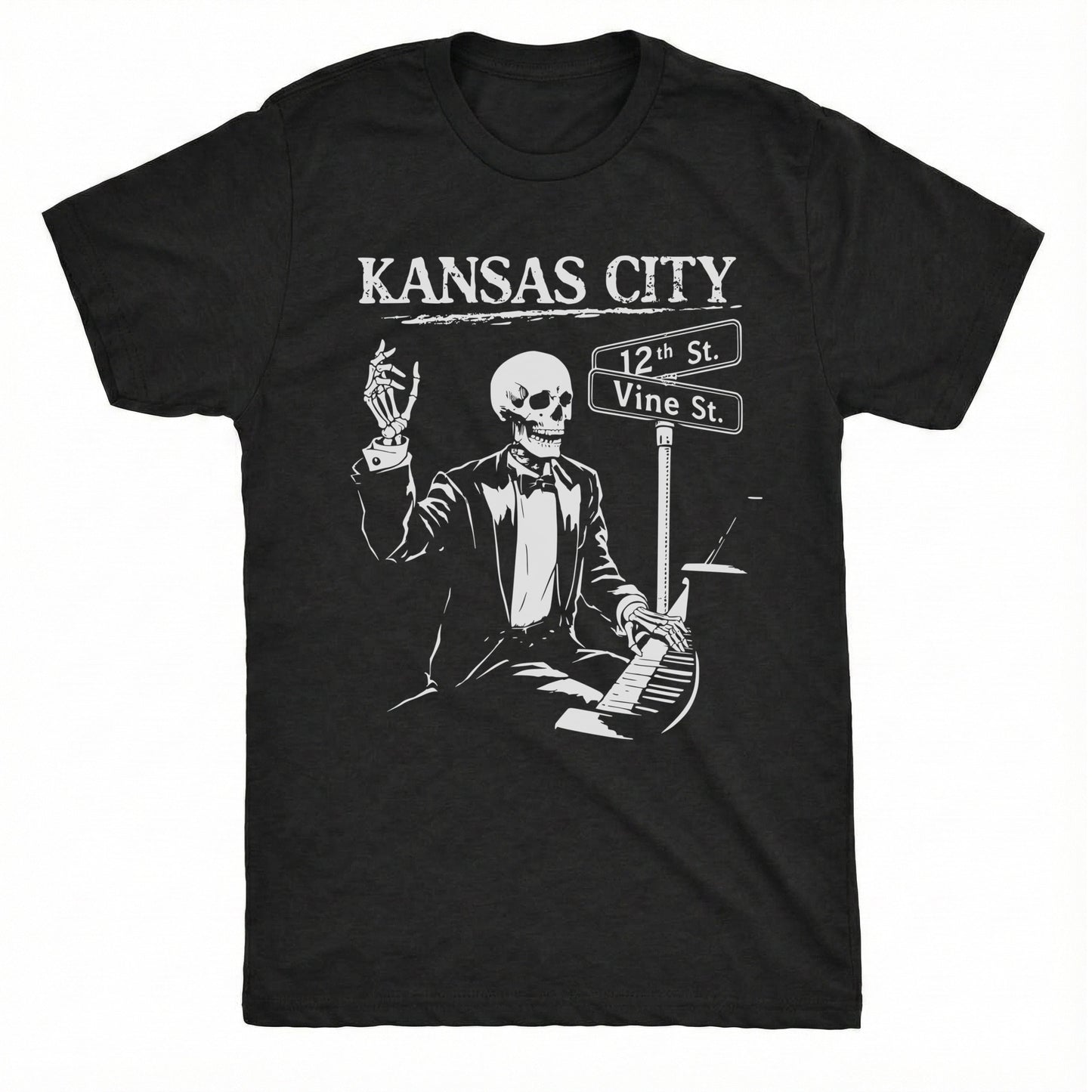 12th & Vine Tee Black Mockup